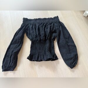 Petal & Pup smocked off the shoulder top